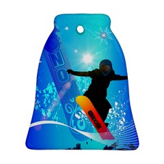 Snowboarding Ornament (bell)  by FantasyWorld7