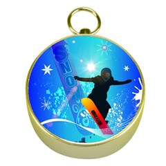 Snowboarding Gold Compasses by FantasyWorld7