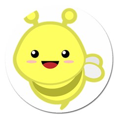 Kawaii Bee Magnet 5  (round) by KawaiiKawaii