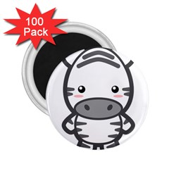 Kawaii Zebra 2 25  Magnets (100 Pack)  by KawaiiKawaii