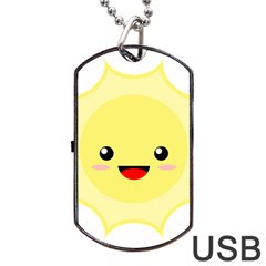 Kawaii Sun Dog Tag Usb Flash (one Side) by KawaiiKawaii