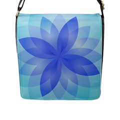 Abstract Lotus Flower 1 Flap Messenger Bag (l)  by MedusArt