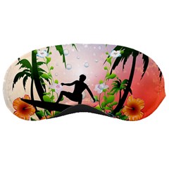 Tropical Design With Surfboarder Sleeping Masks by FantasyWorld7