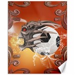 Soccer With Skull And Fire And Water Splash Canvas 11  x 14   10.95 x13.48  Canvas - 1