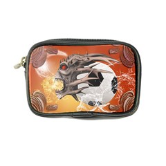 Soccer With Skull And Fire And Water Splash Coin Purse by FantasyWorld7