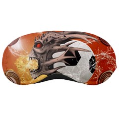 Soccer With Skull And Fire And Water Splash Sleeping Masks by FantasyWorld7