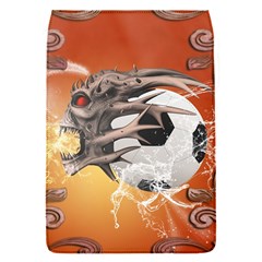 Soccer With Skull And Fire And Water Splash Flap Covers (s)  by FantasyWorld7