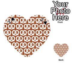 Brown Pretzel Illustrations Pattern Playing Cards 54 (heart)  by GardenOfOphir