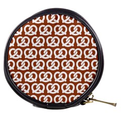 Brown Pretzel Illustrations Pattern Mini Makeup Bags by GardenOfOphir