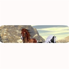 Beautiful Horses Running In A River Large Bar Mats by FantasyWorld7