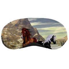 Beautiful Horses Running In A River Sleeping Masks by FantasyWorld7