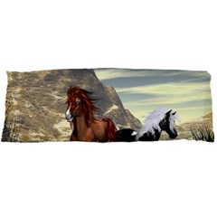 Beautiful Horses Running In A River Body Pillow Cases Dakimakura (two Sides)  by FantasyWorld7