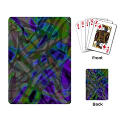 Colorful Abstract Stained Glass G301 Playing Card by MedusArt