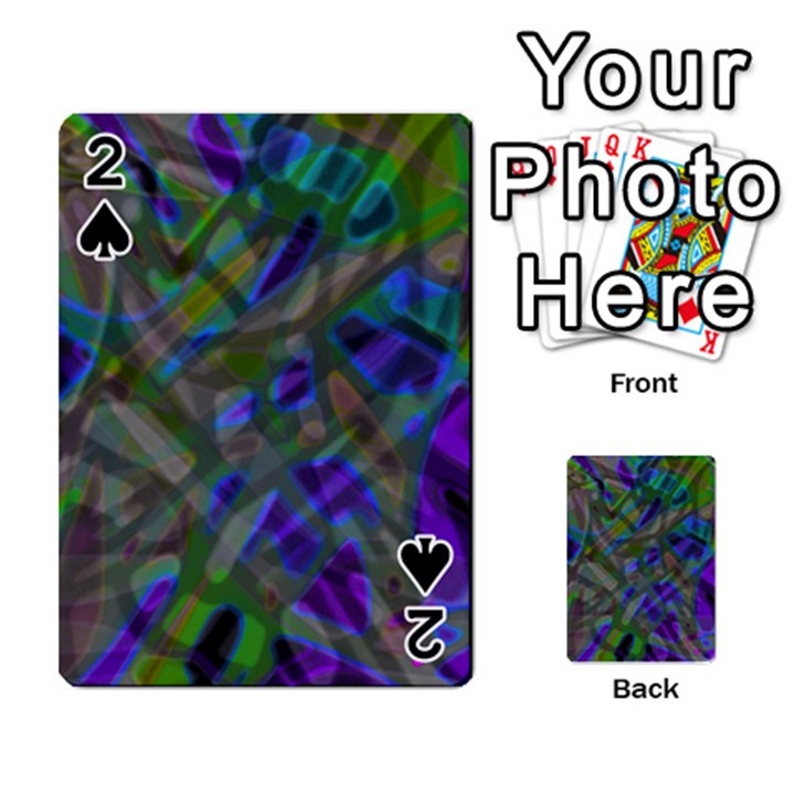 Colorful Abstract Stained Glass G301 Playing Cards 54 Designs 