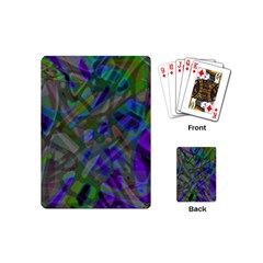 Colorful Abstract Stained Glass G301 Playing Cards (mini)  by MedusArt