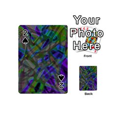 Colorful Abstract Stained Glass G301 Playing Cards 54 (mini)  by MedusArt