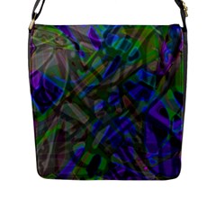 Colorful Abstract Stained Glass G301 Flap Messenger Bag (l)  by MedusArt