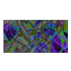 Colorful Abstract Stained Glass G301 Satin Shawl by MedusArt