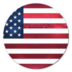 Usa2 Magnet 5  (round) by ILoveAmerica