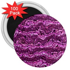 Alien Skin Hot Pink 3  Magnets (100 Pack) by ImpressiveMoments