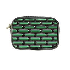 Green 3d Rectangles Pattern Coin Purse by LalyLauraFLM