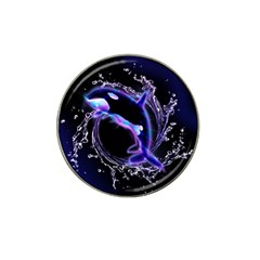 Orca With Glowing Line Jumping Out Of A Circle Mad Of Water Hat Clip Ball Marker (4 Pack) by FantasyWorld7