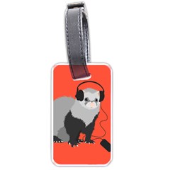 Funny Music Lover Ferret Luggage Tags (one Side)  by CreaturesStore