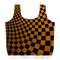 Abstract Square Checkers  Full Print Recycle Bags (l)  by OZMedia