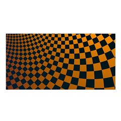 Abstract Square Checkers  Satin Shawl by OZMedia