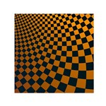 Abstract Square Checkers  Small Satin Scarf (Square)  Front