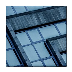 Abstract View Of Modern Buildings Tile Coasters by OZMedia