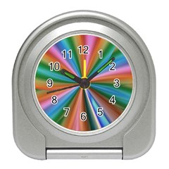 Abstract Rainbow Travel Alarm Clocks by OZMedia