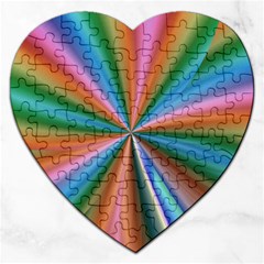 Abstract Rainbow Jigsaw Puzzle (heart) by OZMedia