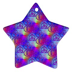 Rainbow Led Zeppelin Symbols Star Ornament (two Sides) by SaraThePixelPixie