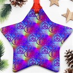 Rainbow Led Zeppelin Symbols Star Ornament (Two Sides) Back