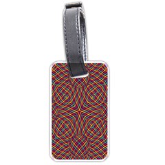 Trippy Tartan Luggage Tag (one Side) by SaraThePixelPixie