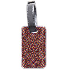 Trippy Tartan Luggage Tag (two Sides) by SaraThePixelPixie