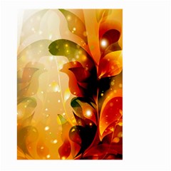 Awesome Colorful, Glowing Leaves  Large Garden Flag (two Sides) by FantasyWorld7