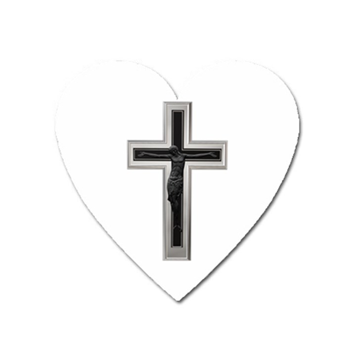 Christian cross Magnet (Heart)