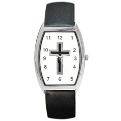 Christian Cross Barrel Style Metal Watch by igorsin