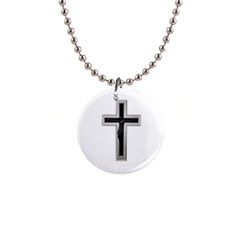 Christian Cross 1  Button Necklace by igorsin