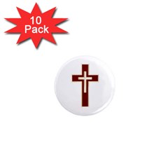 Red Christian Cross 1  Mini Magnet (10 Pack)  by igorsin