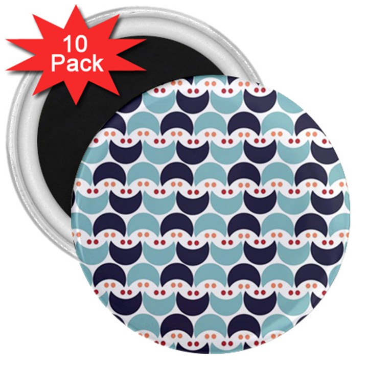 Moon Pattern 3  Magnets (10 pack) 