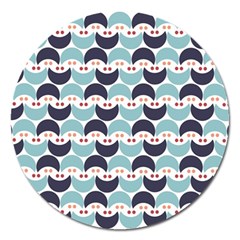 Moon Pattern Magnet 5  (round) by Kathrinlegg