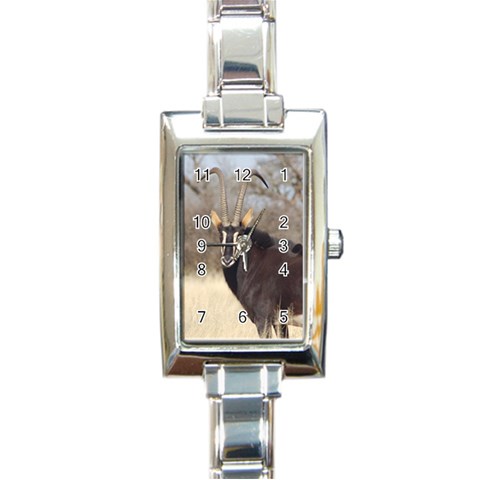 Sable Rectangular Italian Charm Watch from Picture Your Life Front