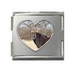 Sable Mega Link Heart Italian Charm (18mm)