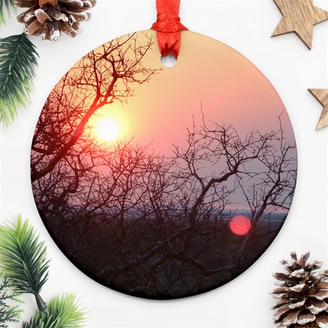 Namibian Sunrise Ornament (Round) from Picture Your Life Front