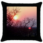 Namibian Sunrise Throw Pillow Case (Black)