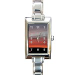 Canadian Red Sky Rectangular Italian Charm Watch