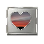 Canadian Red Sky Mega Link Heart Italian Charm (18mm)